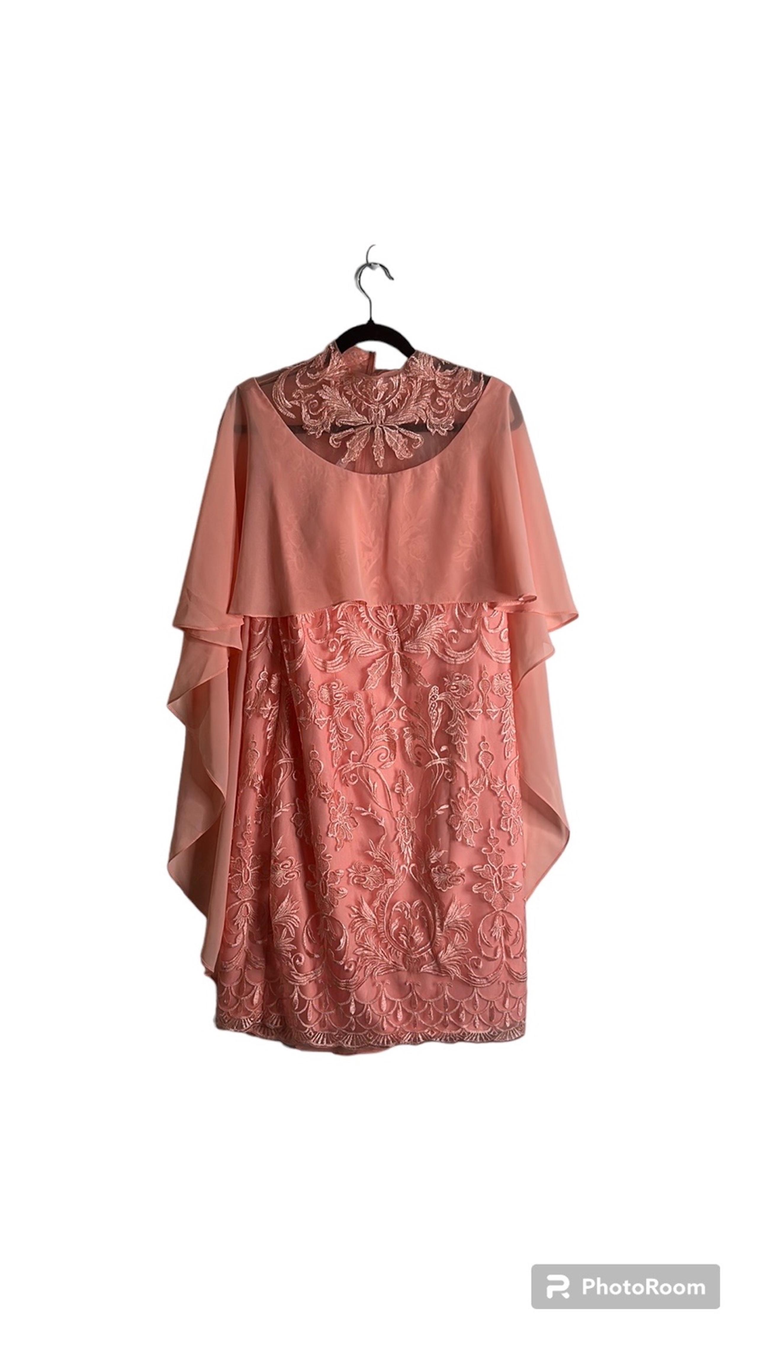 JJS house coral lace dress size 12 new