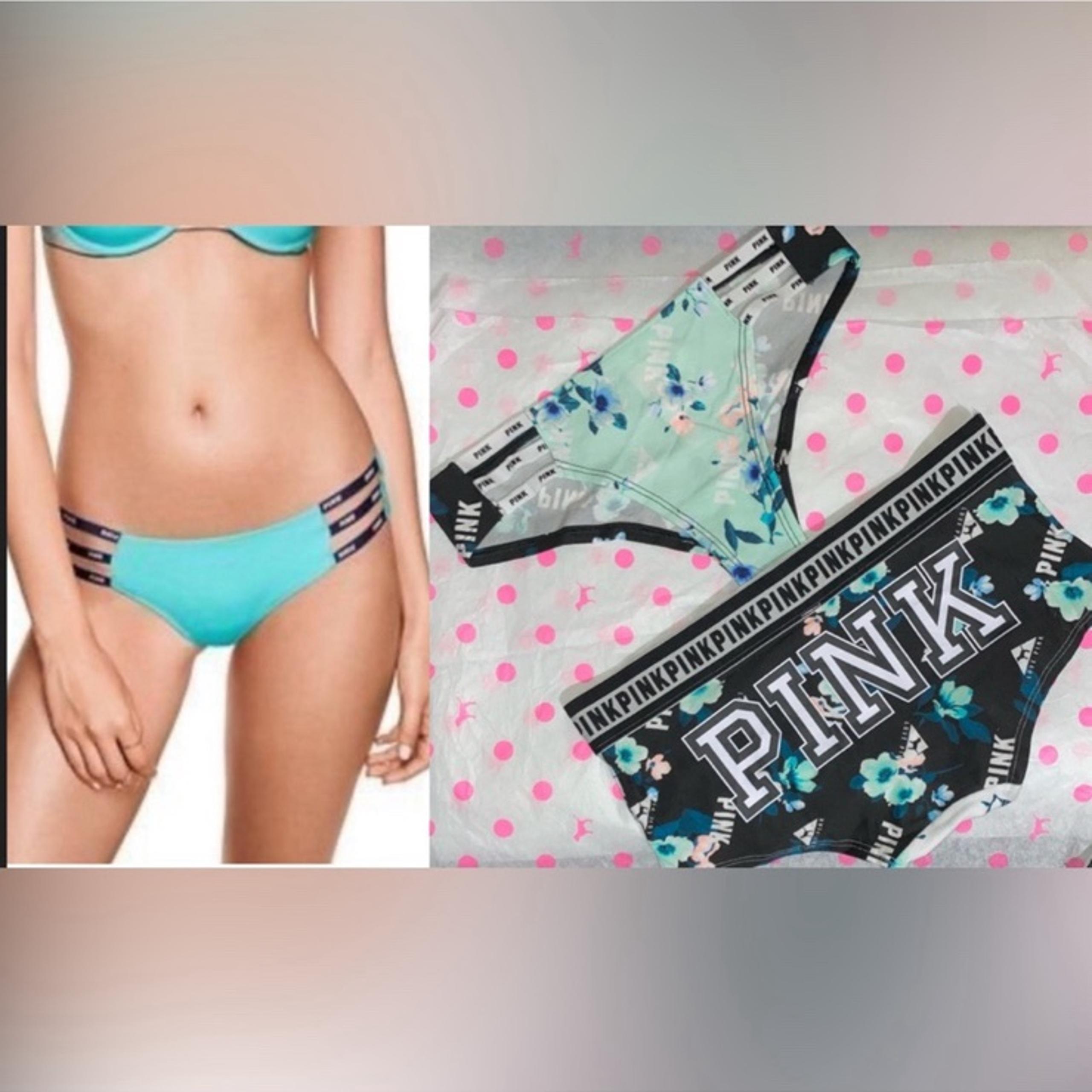 2 Victoria’s Secret Pink panties VS PINK logo Cheekster panty boyshorts bundle