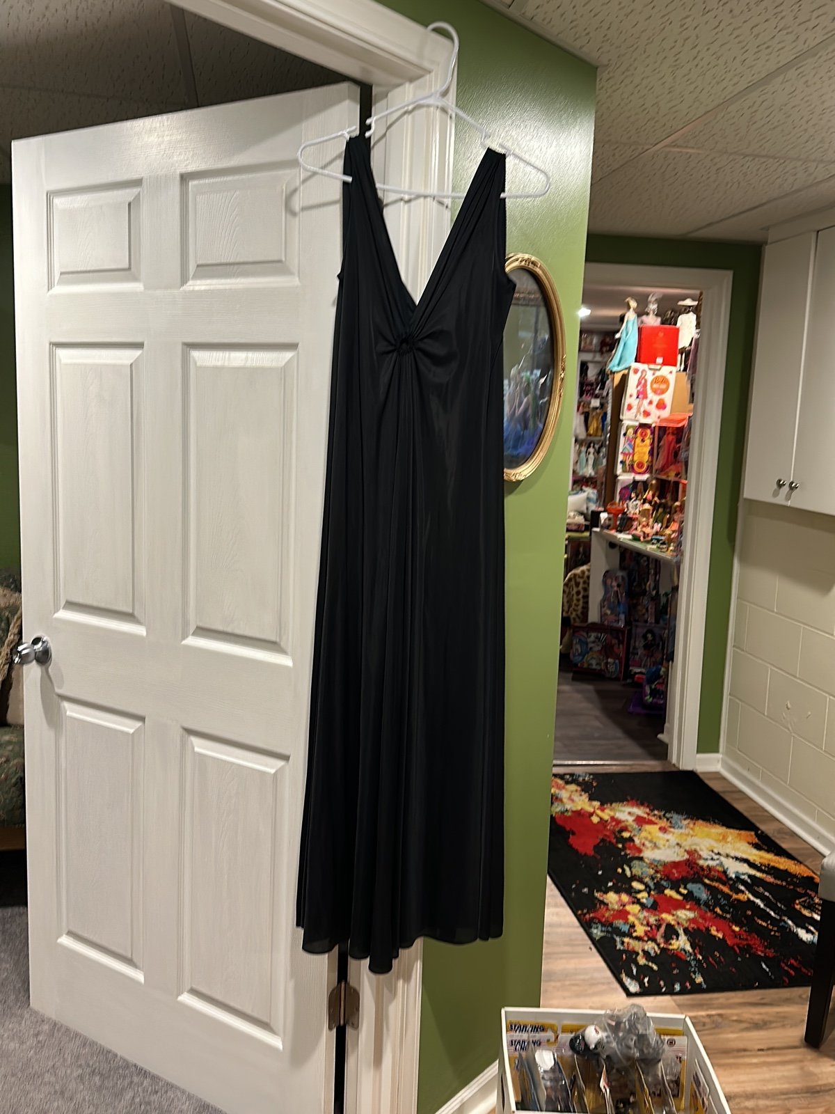 vintage Deena black nightgown dress