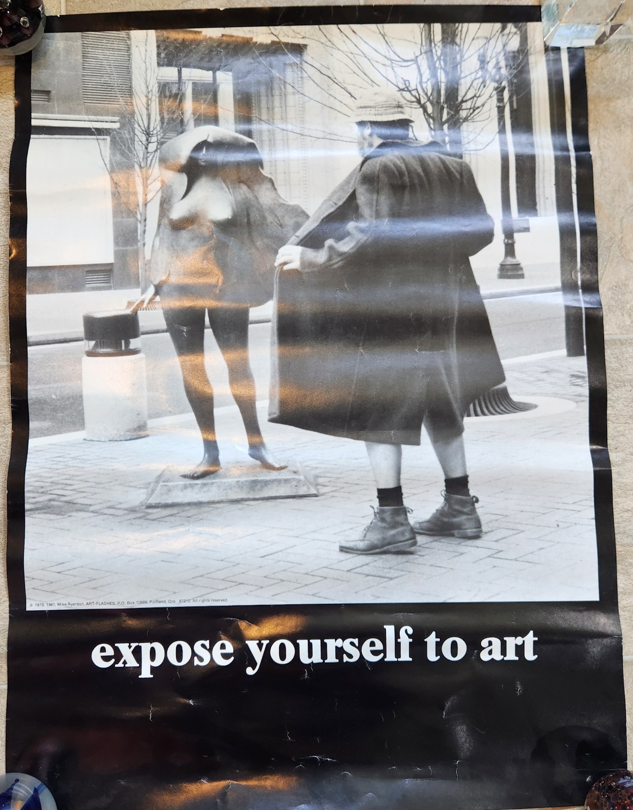 Vintage ORIGINAL 1981 Mike Ryerson Poster “Expose Yourself To Art” 17x23