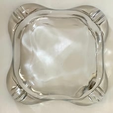 Vintage Heavy 4lb 4 oz Glass Gorgeous Ashtray Collectable