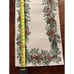 Vintage Christmas Table Placemats and Runner Cream with Wreath Design Cotton