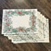Vintage Christmas Table Placemats and Runner Cream with Wreath Design Cotton