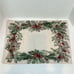 Vintage Christmas Table Placemats and Runner Cream with Wreath Design Cotton