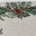 Vintage Christmas Table Placemats and Runner Cream with Wreath Design Cotton