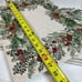 Vintage Christmas Table Placemats and Runner Cream with Wreath Design Cotton