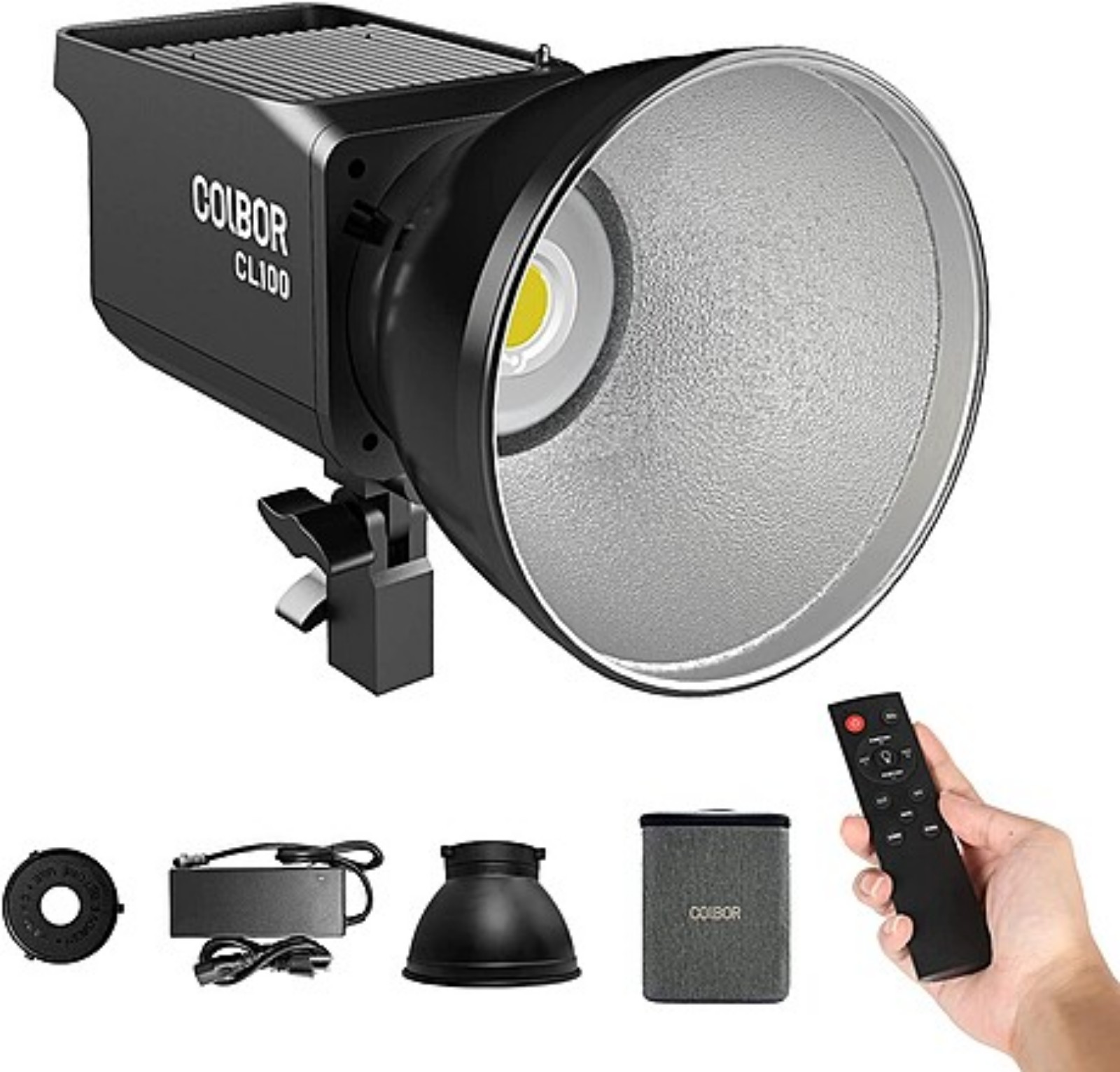 LED Continuous Video Light, Colbor CL100 100W 2700-6500K CRI 97+ Remote Control