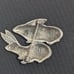 Adorable Vtg. Sterling Double Bunny Rabbit Pin/Signed Coble Corey