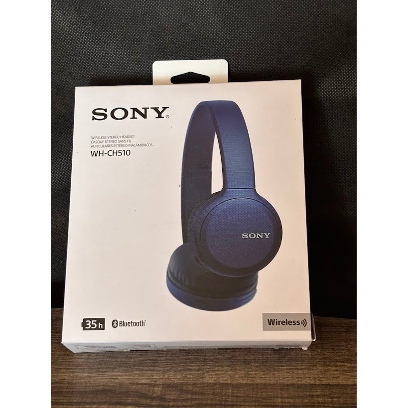 Sony WH CH510 Wireless Stereo Bluetooth Headphones Dark Blue 35 Hour Playtime