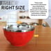 Stainless Steel Bowls - Colorful Mixing Kitchen Bowl 16oz - Set of 6