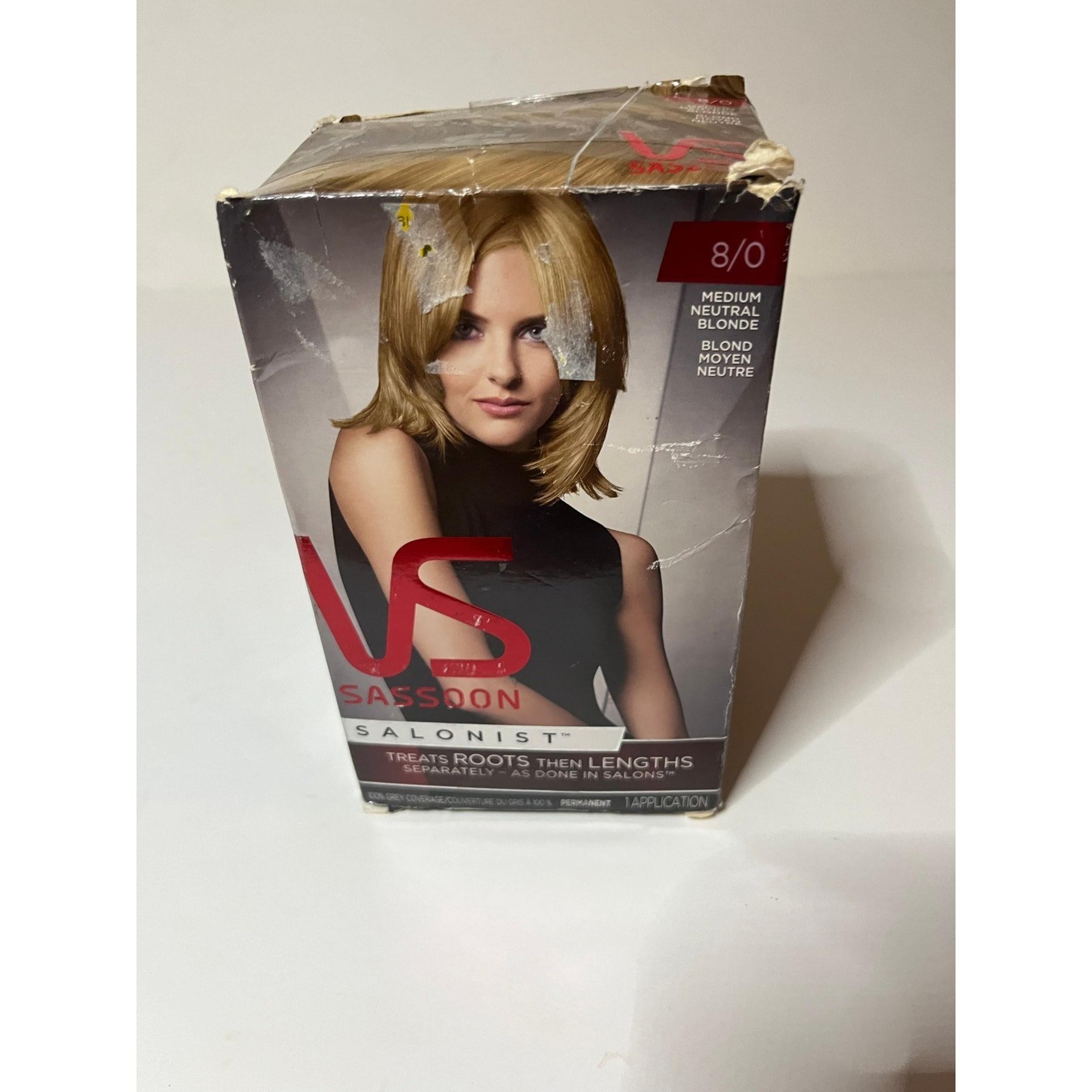 Vidal Sassoon Salonist Hair color Medium Blonde 8/0 New in Box Box damaged