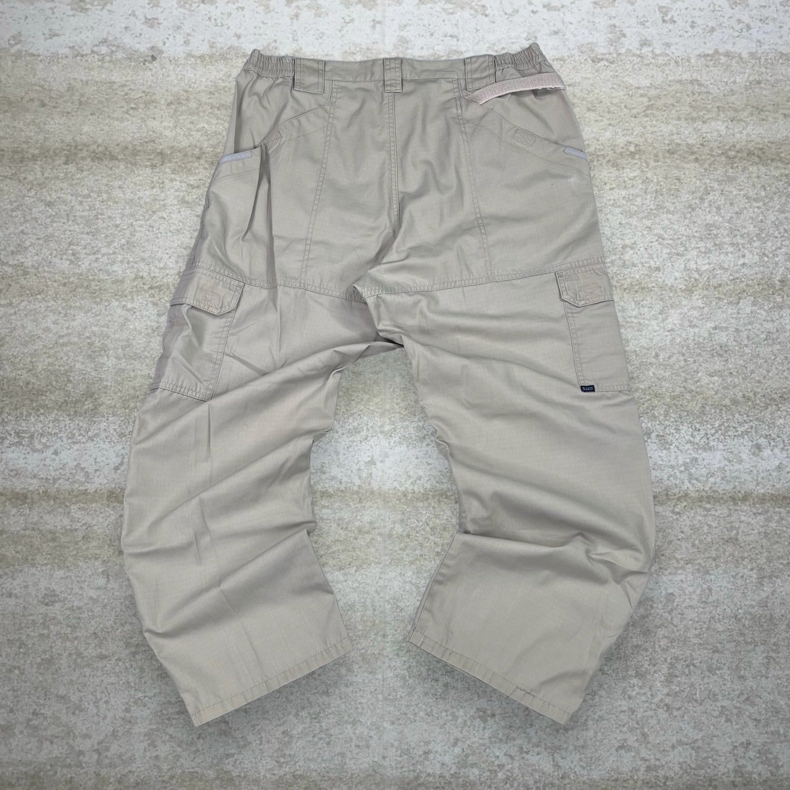 Vintage 5.11 Tactical Pants Tan Double Knees Baggy Cargos Military Grade 90s