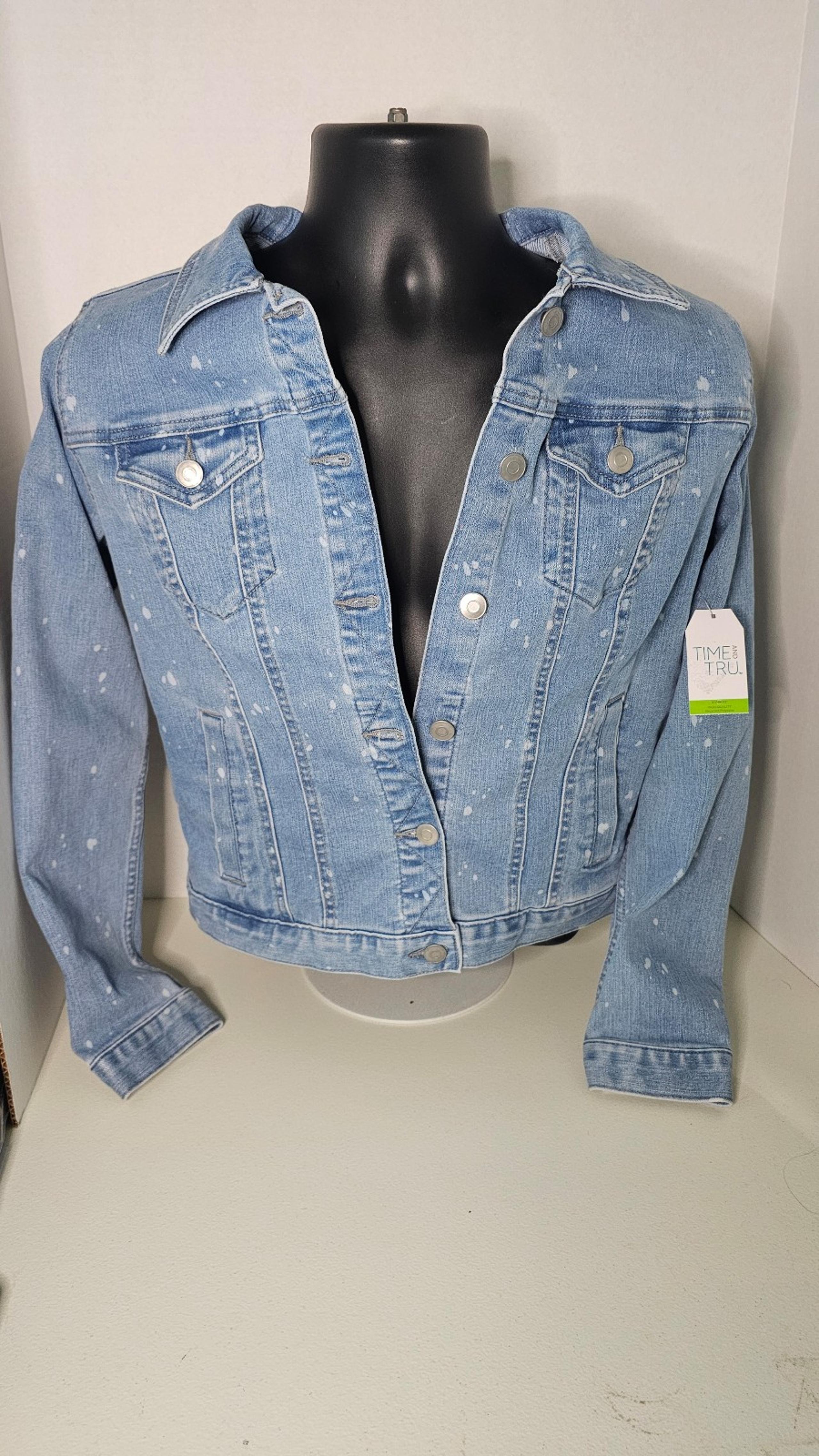 Time & Tru Blue Jean Jacket Womens Small