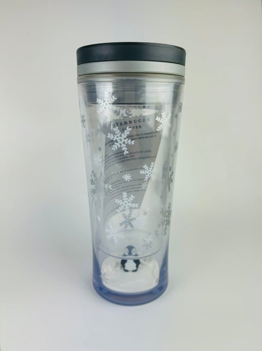 Starbucks Japan 2009 Limited Edition Small World Tumbler Penguin gray snow NEW