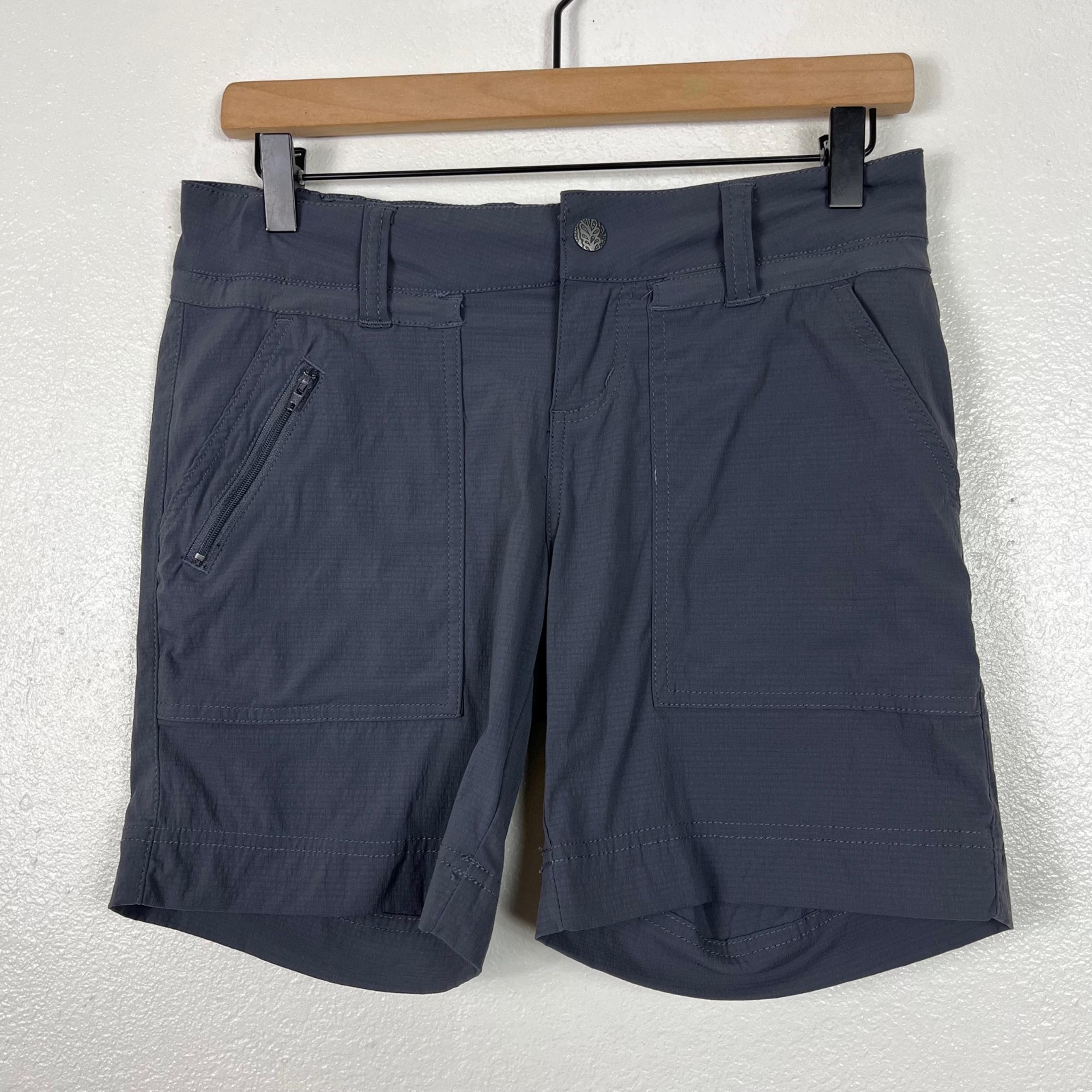 Prana Women’s outdoor hiking mini gray shorts size 2