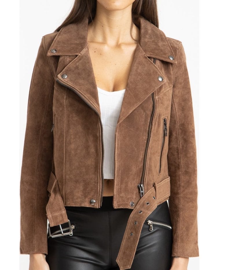 BLANKNYC Suede Moto Jacket