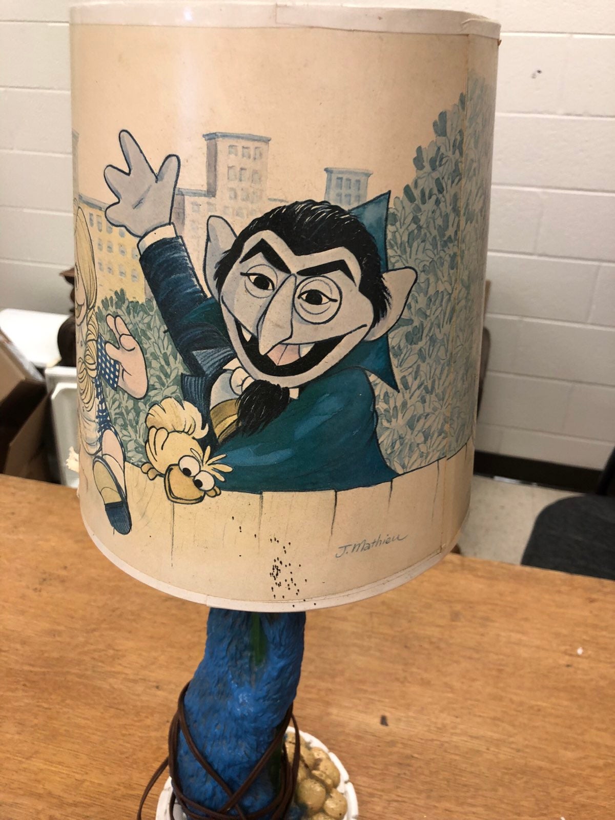 Vintage 1970 Cookie Monster Lamp