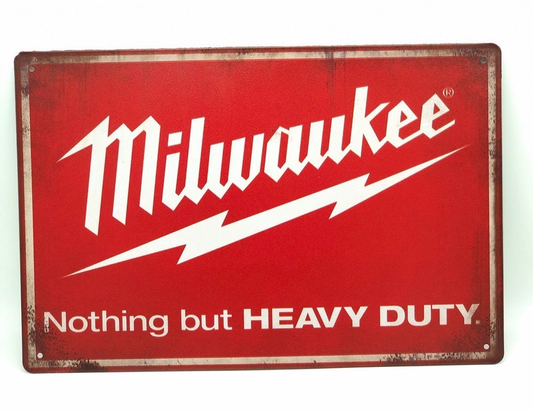 Garage Sign with Milwaukee Logo