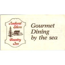 Amherst Shore Country Inn Restaurant Nova Scotia Vintage Business Card SD8-B6