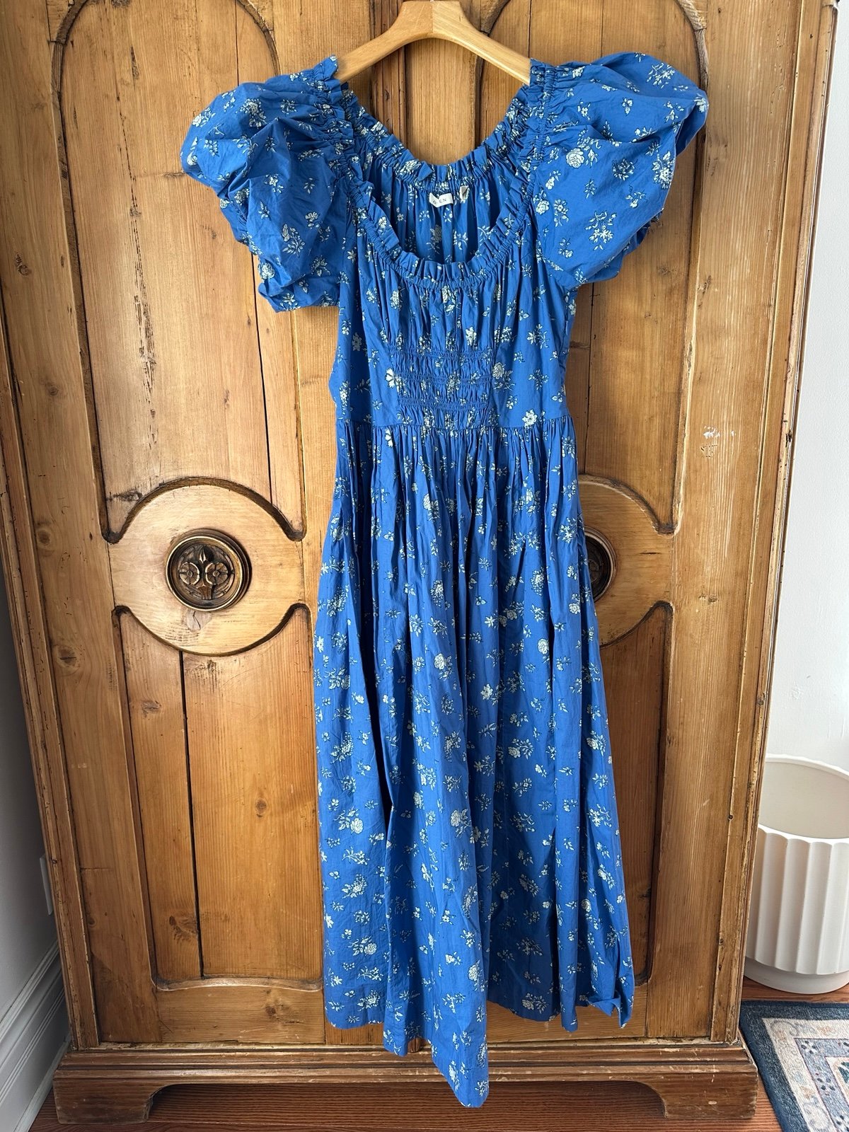Doen Deja Blue floral bouton dress