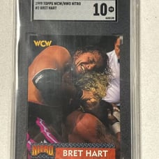 BRET HART 1999 TOPPS WCW/NWO NITRO SGC 10 Card Rare HTF
