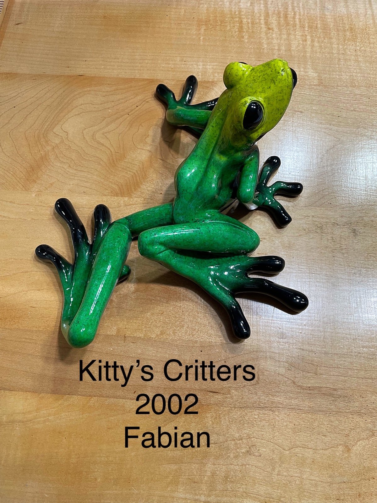 Kitty’s Critters Frog wall art/figurine, 2002, Fabian