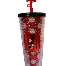 Starbucks Disney Parks Minnie Mouse Red & White Polka Dots 24oz Studded WDW~BNWT