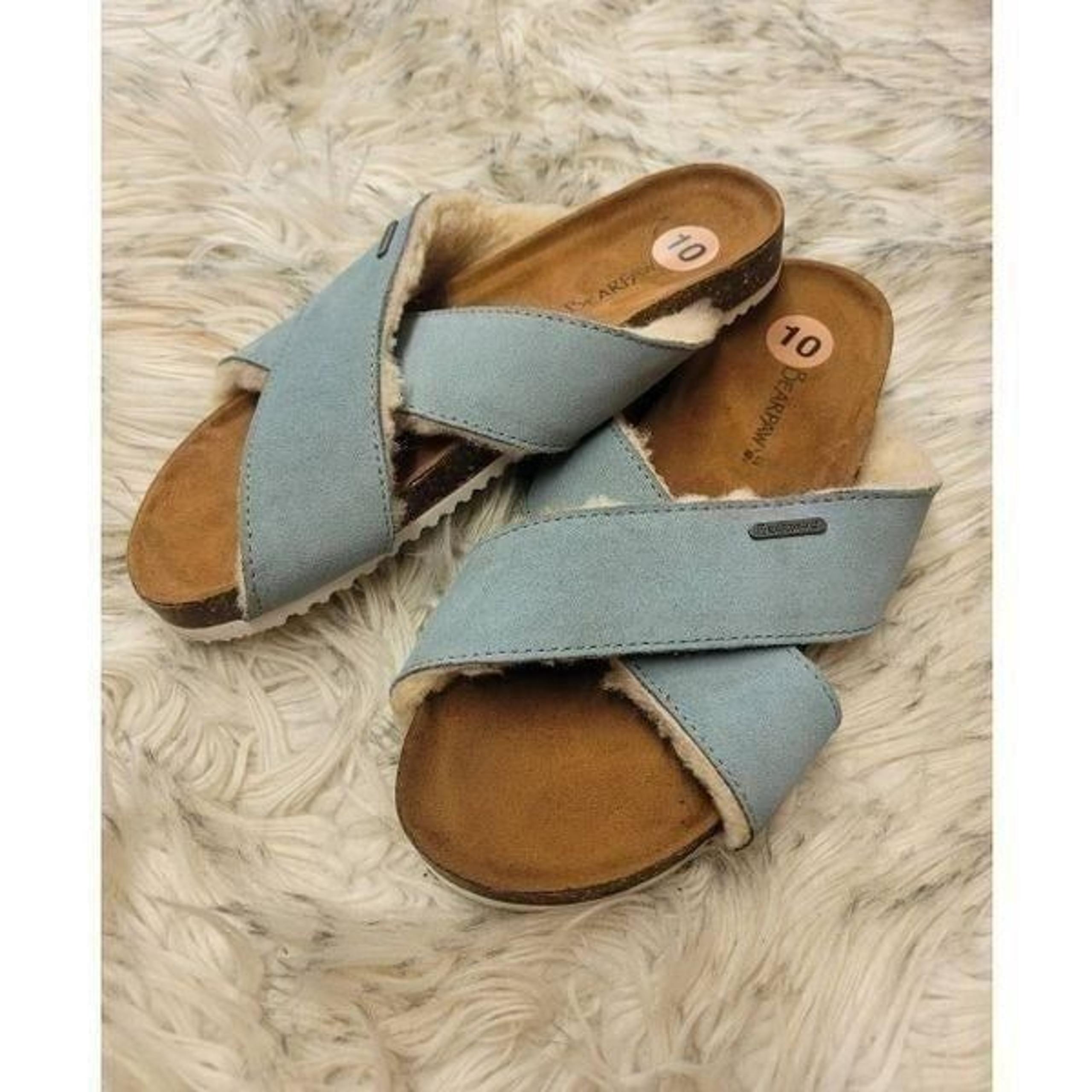 Bearpaw Fur Lined Sandals, Women's 10