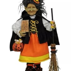 Karen Didion Originals Candy Corn Witch Figure Doll 19 HA18-03