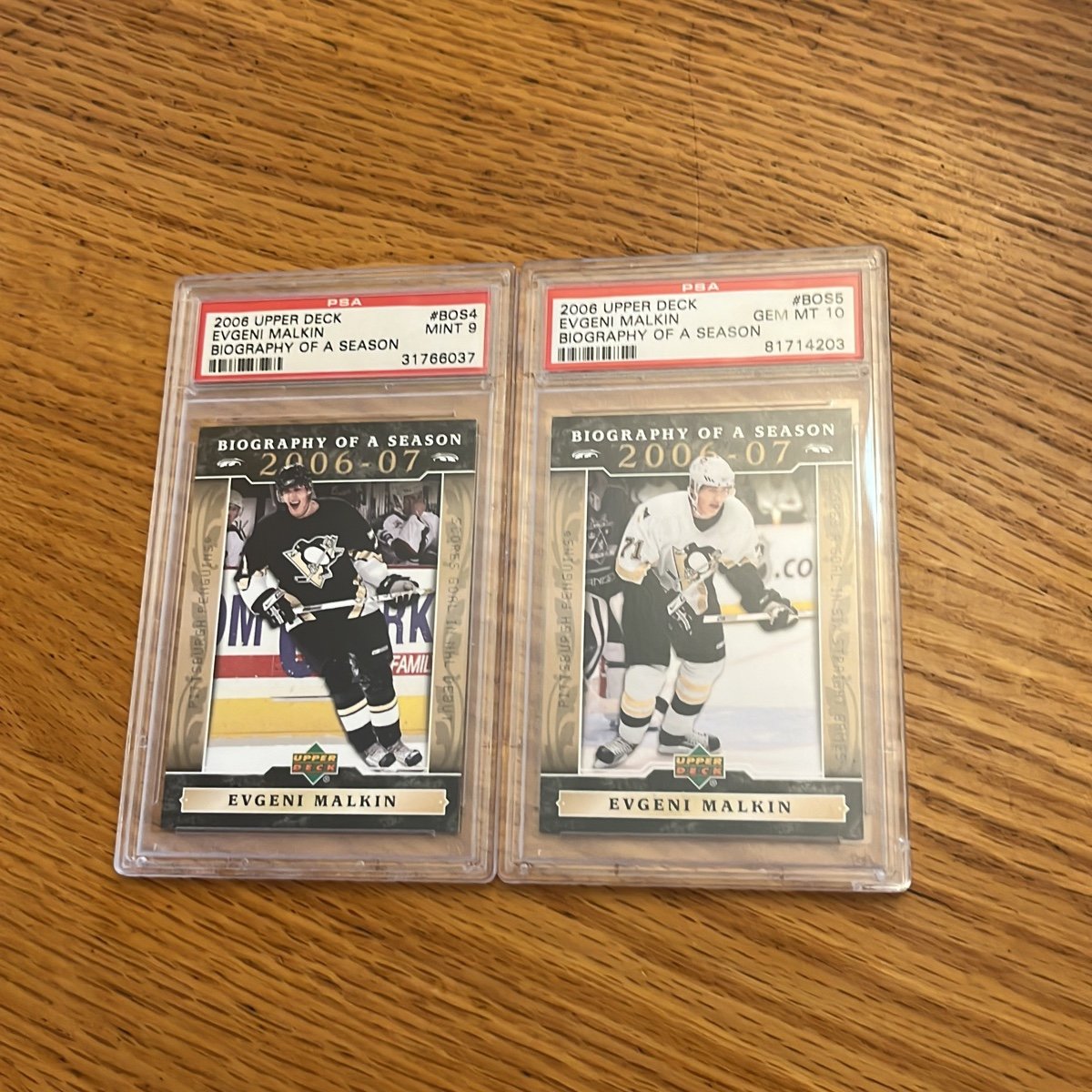 2 UD 2006 NHL Evgeni Malkin Cards