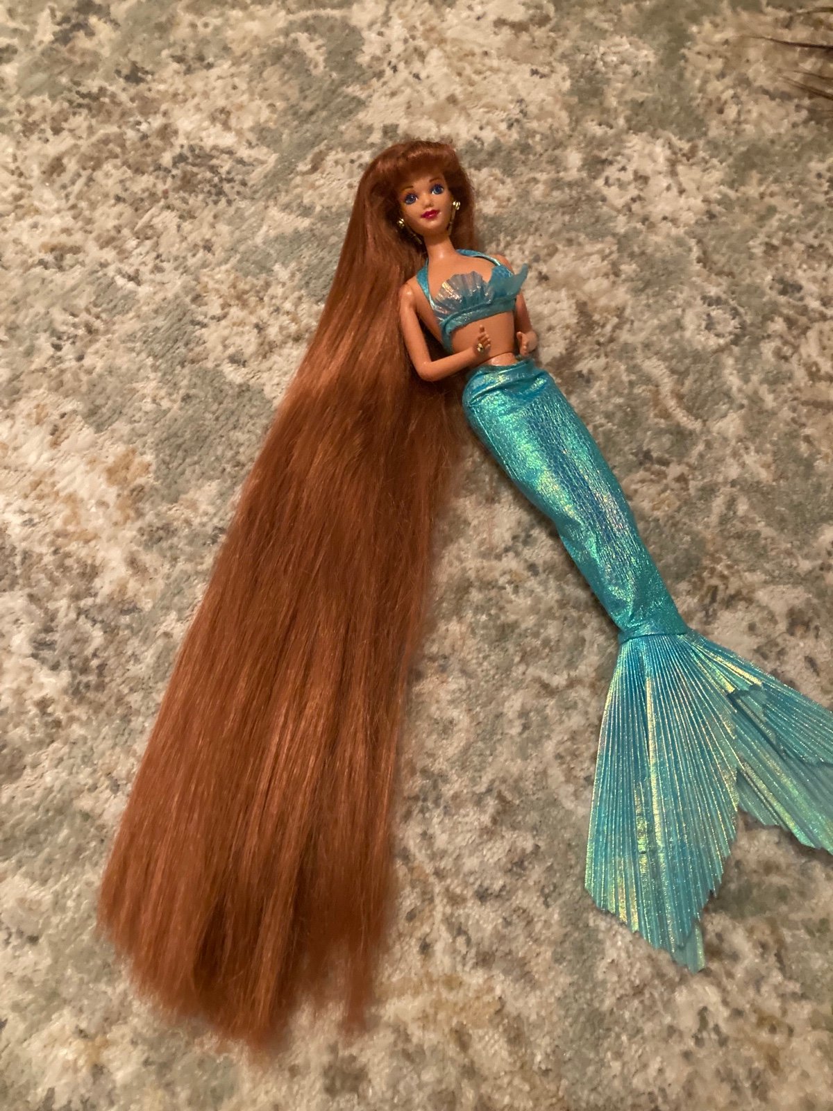 Jewel hair mermaid Barbie midge vintage