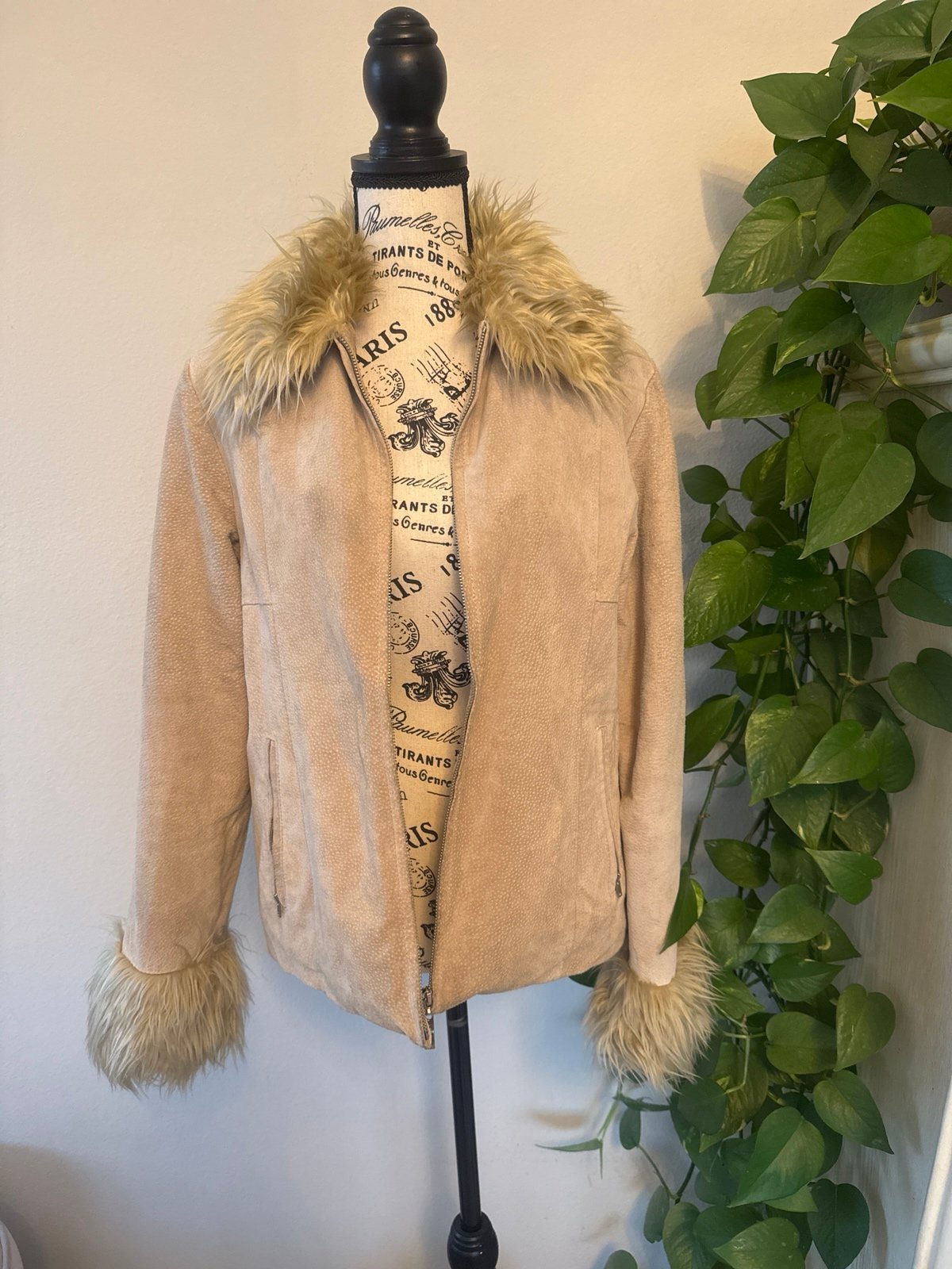 Beige Suede Coat