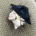 Vintage 1997 Signed Textile Lady With Hat Brooch Pin Statement Detailed Unique