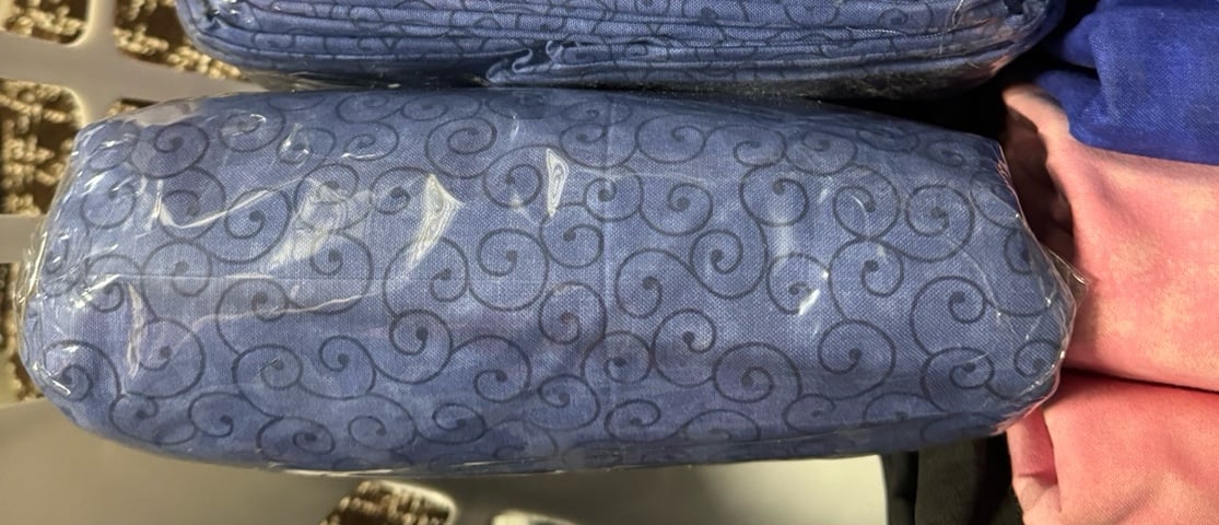 Quilt Backing Blue Swirl 108” x 3 yards