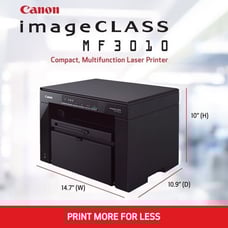 Canon - imageCLASS MF3010VP Wired Black-and-White All-In-One Laser Printer - ...