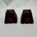 VTG amber/brown glass candlestick holders