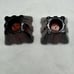 VTG amber/brown glass candlestick holders