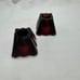 VTG amber/brown glass candlestick holders