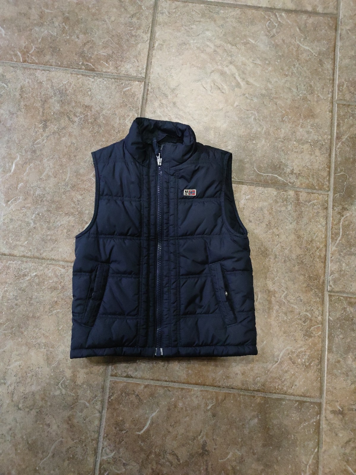 Napapijri kids vest Navy blue size 6. Nwot