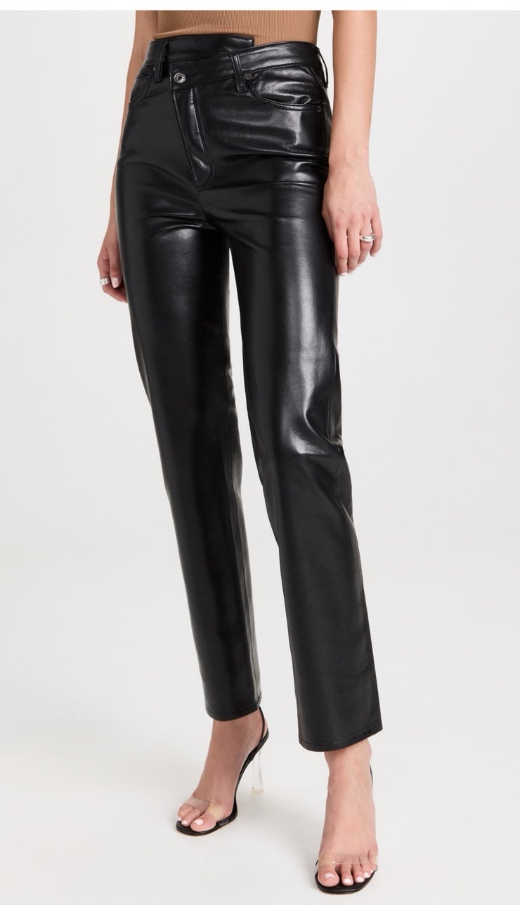 Agolde criss-cross recycled leather straight leg pants Size 28 - New with tags