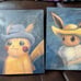 Pikachu And Eevee Bundle X Van Gogh Museum: Self Portrait Wall Canvas Art