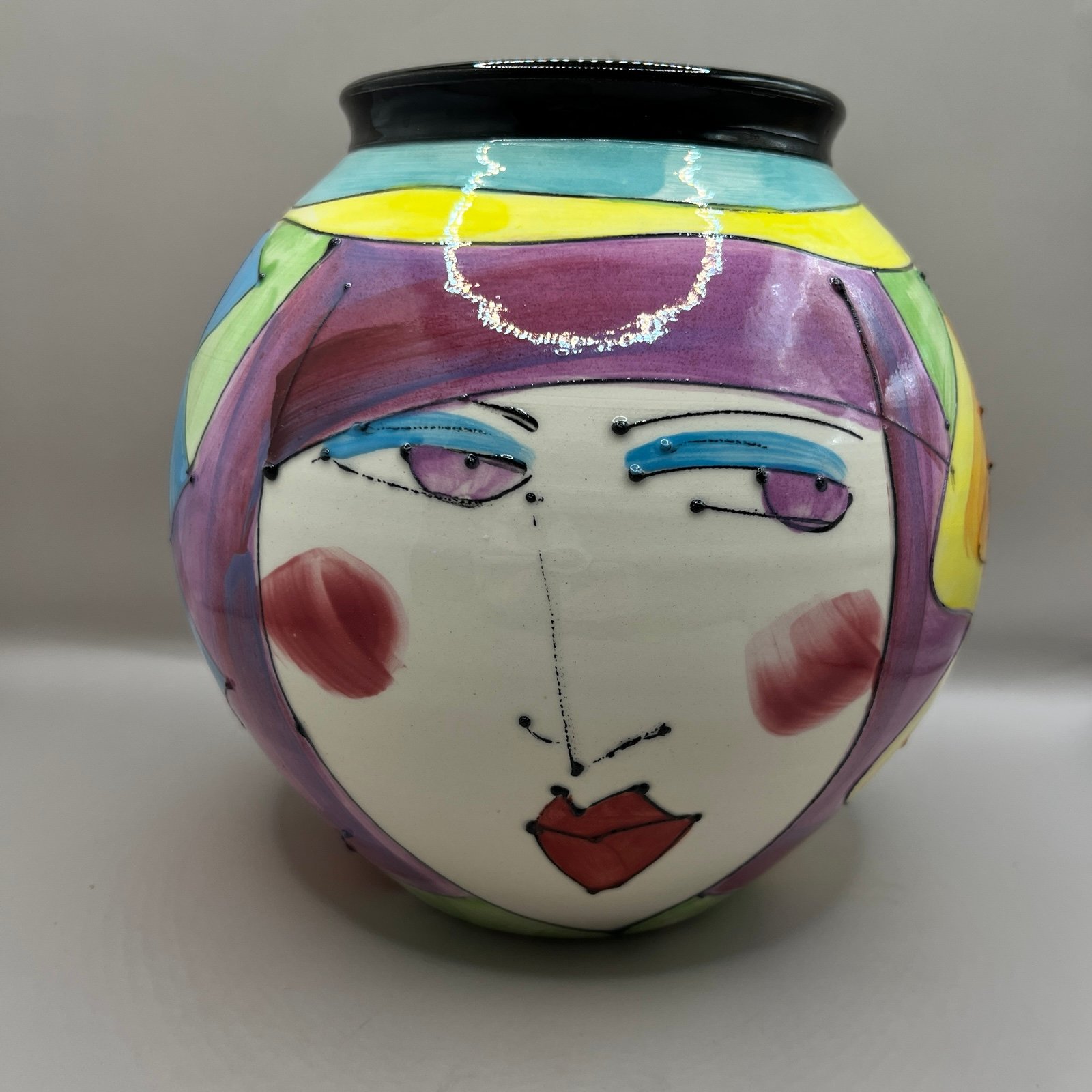 Denise Ford 3 Face Vase by Ganz Hand Signed ‘97