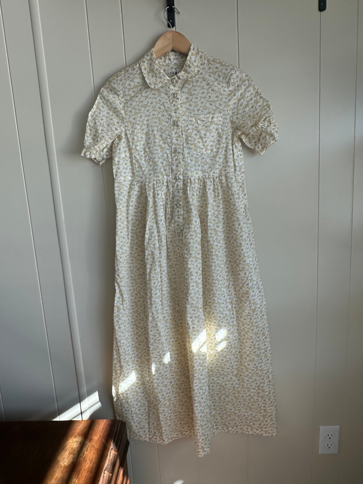 NWT…..OFFON yellow floral cotton midi dress/ XS
