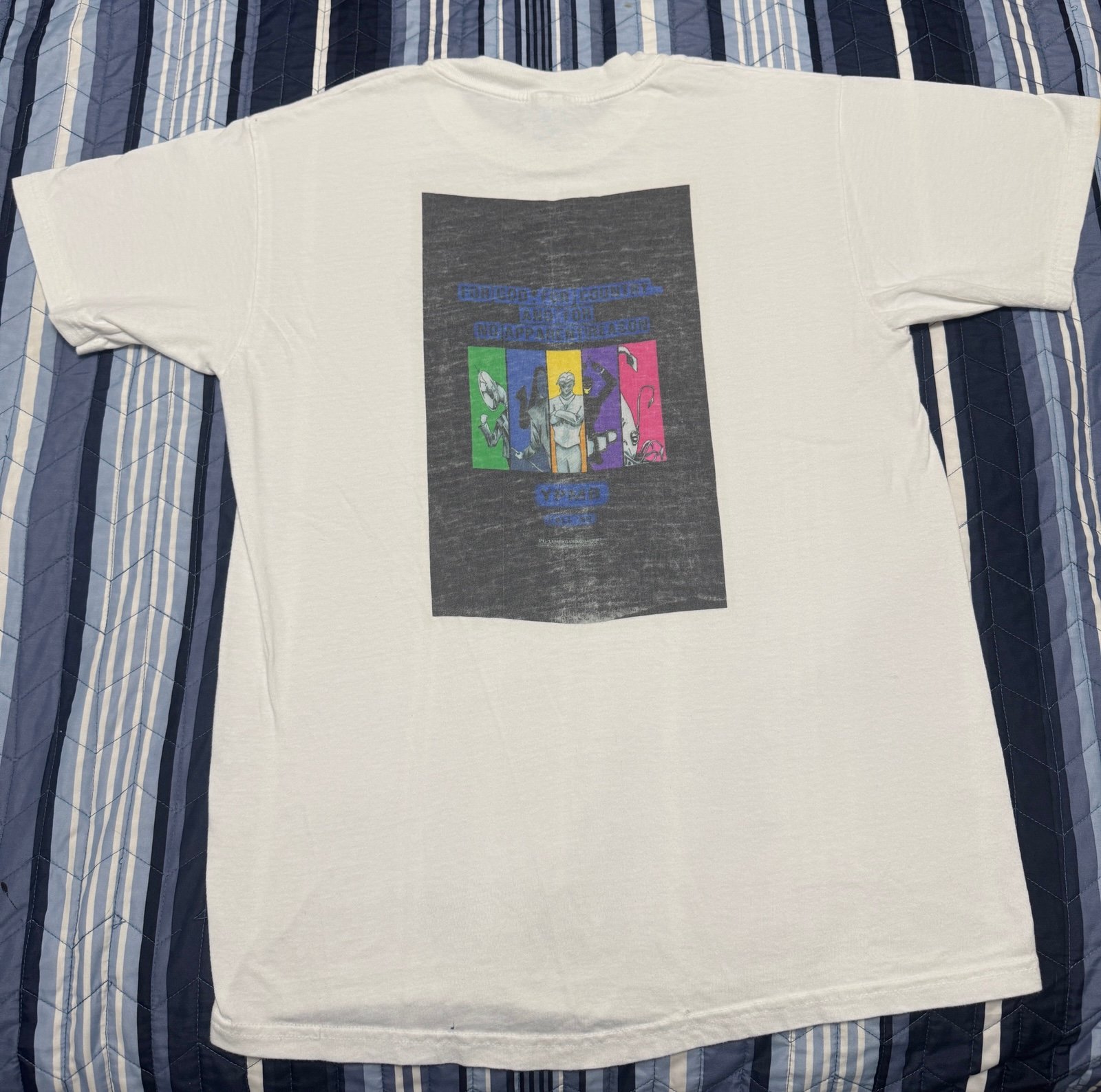 vintage 2000 YALE UNIVERSITY PRECISION MARCHING BAND T-Shirt MEDIUM Y2K