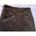 NWT LOFT Faux Suede Suedette Olive Green Mod Silver Mini Skirt 0 xs s 2