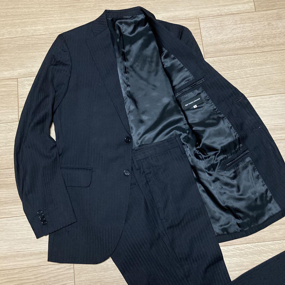 Takeo Kikuchi Suit Set-up Shadow Stripe Black Reda Fabric L