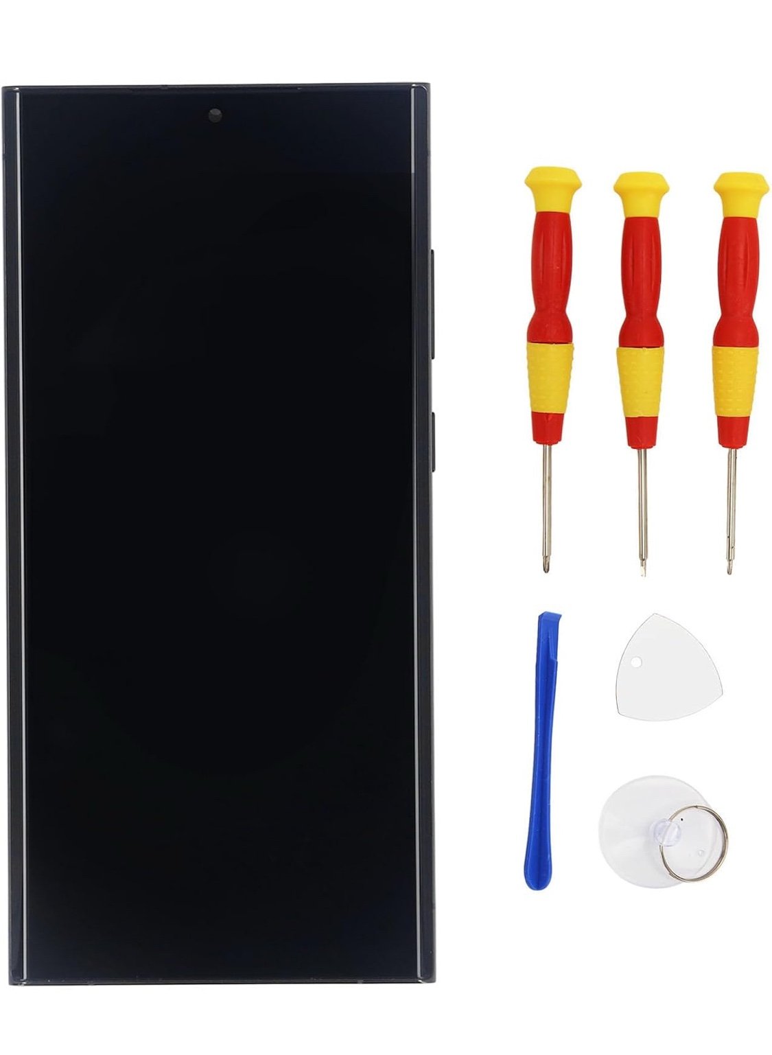 Screen Replacement for Galaxy S23 Ultra, Screen Repair Kit with Frame and Repair