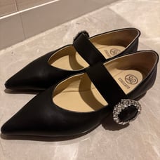 STACCATO Black Pointed Toe Flat Shoes