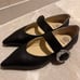 STACCATO Black Pointed Toe Flat Shoes