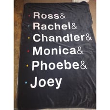 Friends Box Exclusive friends name list Throw Blanket 70x50